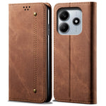For Xiaomi Redmi Note 14 5G Case Jeans Cloth Texture Anti-Scratch Leather Stand Phone Cover