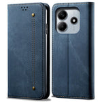 For Xiaomi Redmi Note 14 5G Case Jeans Cloth Texture Anti-Scratch Leather Stand Phone Cover