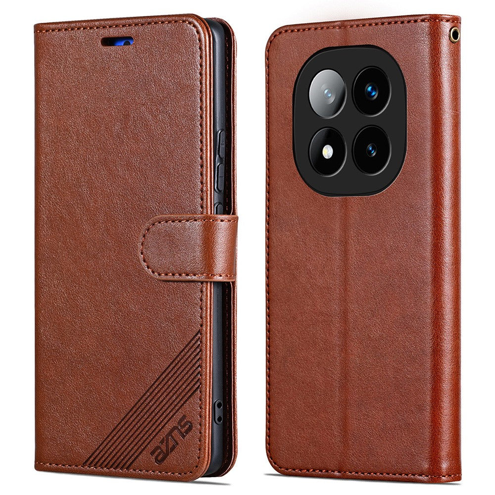 AZNS For Xiaomi Redmi Note 14 Pro+ 5G Case Anti-Scratch PU Leather Stand Wallet Phone Cover