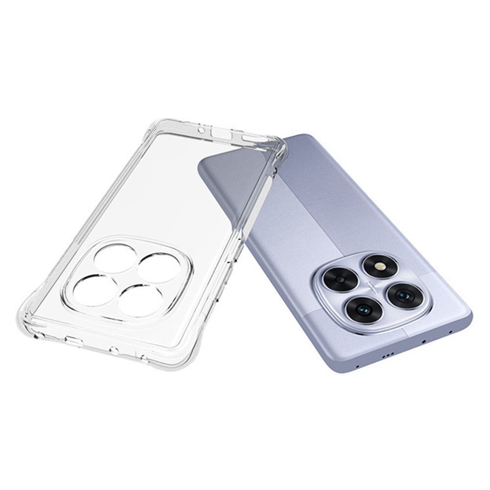 Xiaomi Redmi Note 14 Pro 5G / Poco X7 5G TPU-mobilskal Halkfritt transparent mobilmobilfodral