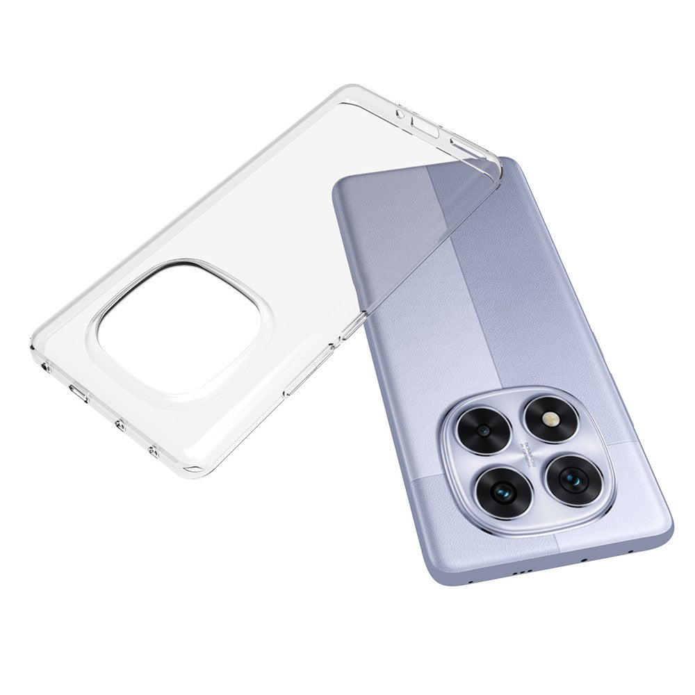 For Xiaomi Redmi Note 14 Pro 5G / Poco X7 5G Clear Phone Case Watermark-Resistant TPU Back Cover
