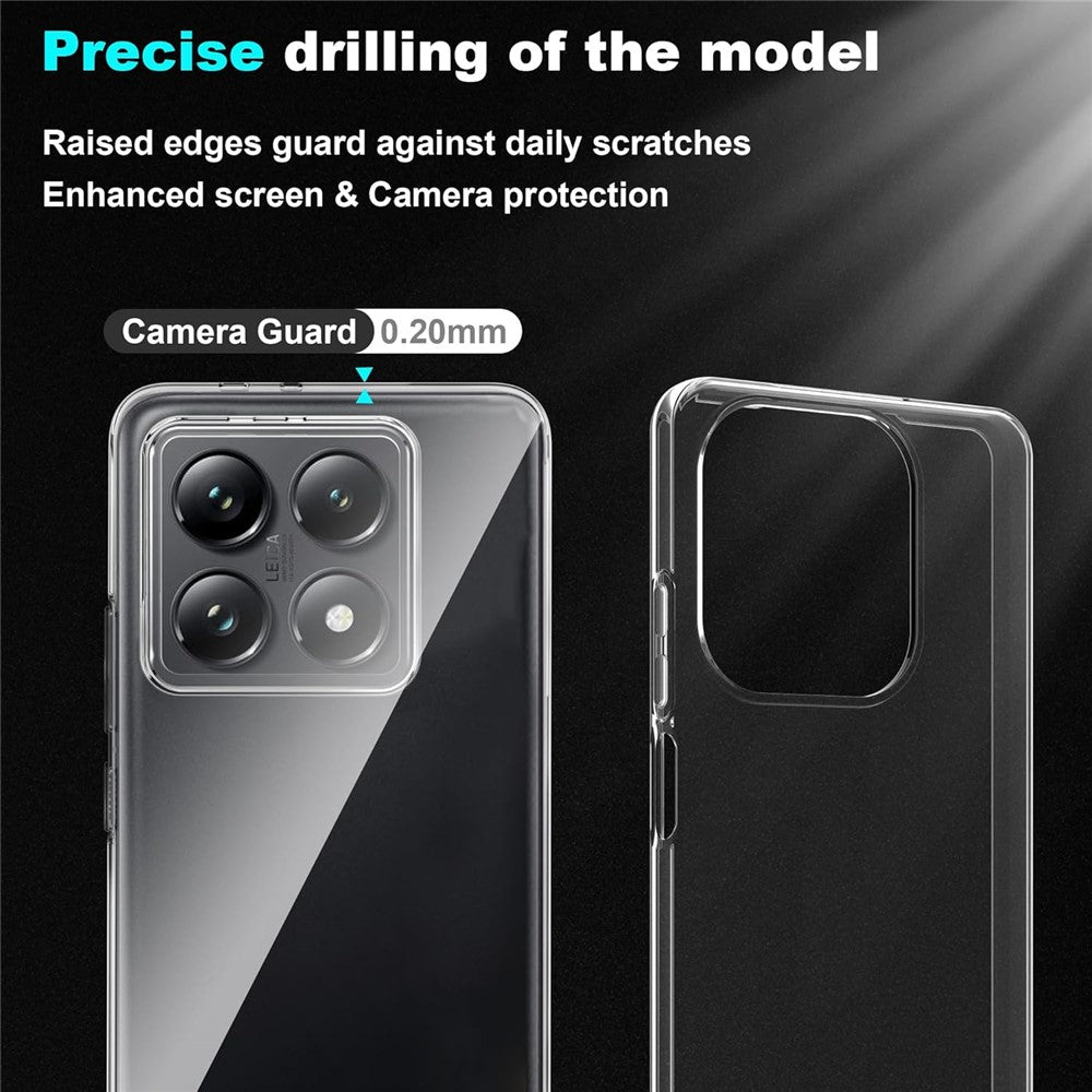 Xiaomi 14T-skal Anti-fingeravtryck Kristallklart TPU-mobilskal