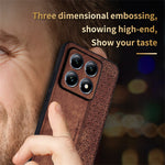 AZNS For Xiaomi 14T Case Protective PU Leather Covered TPU Phone Shell