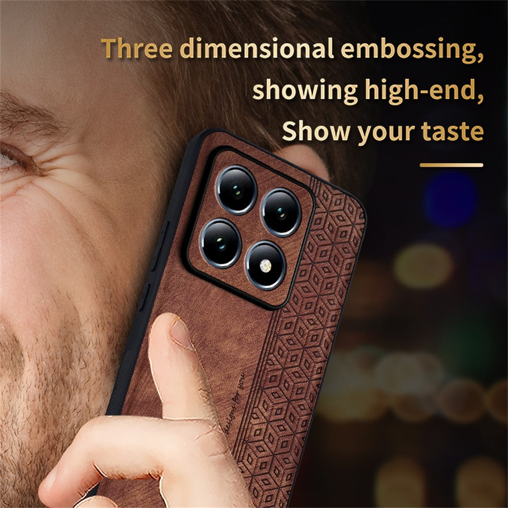 AZNS For Xiaomi 14T Case Protective PU Leather Covered TPU Phone Shell