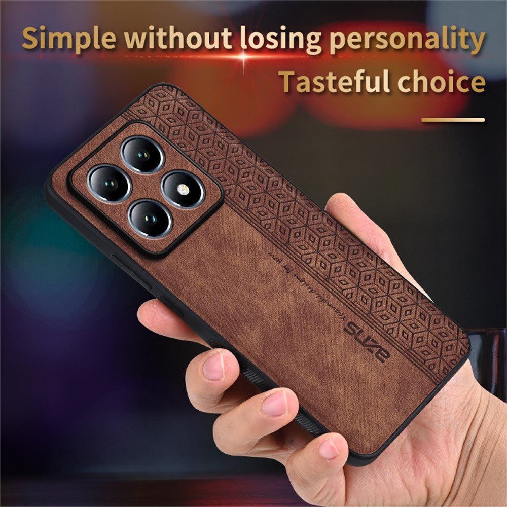 AZNS For Xiaomi 14T Case Protective PU Leather Covered TPU Phone Shell