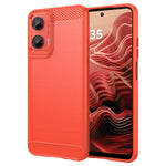 For Motorola Moto G35 5G Case Carbon Fiber Texture TPU Brushed Phone Cover