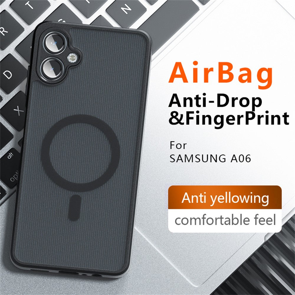 Samsung Galaxy A06 4G Magnetiskt Skal TPU+PC Matt mobilskal