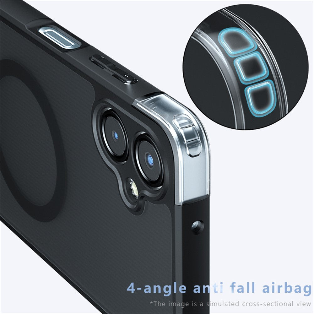 Samsung Galaxy A06 4G Magnetiskt Skal TPU+PC Matt mobilskal