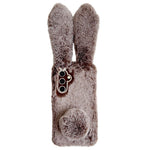 For Samsung Galaxy S25+ Case Plush Cute Bunny Winter Fluffy TPU Phone Cover