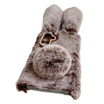 For Samsung Galaxy S25+ Case Plush Cute Bunny Winter Fluffy TPU Phone Cover