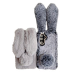 For Samsung Galaxy S25+ Case Plush Cute Bunny Winter Fluffy TPU Phone Cover