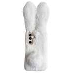 For Samsung Galaxy S25+ Case Plush Cute Bunny Winter Fluffy TPU Phone Cover