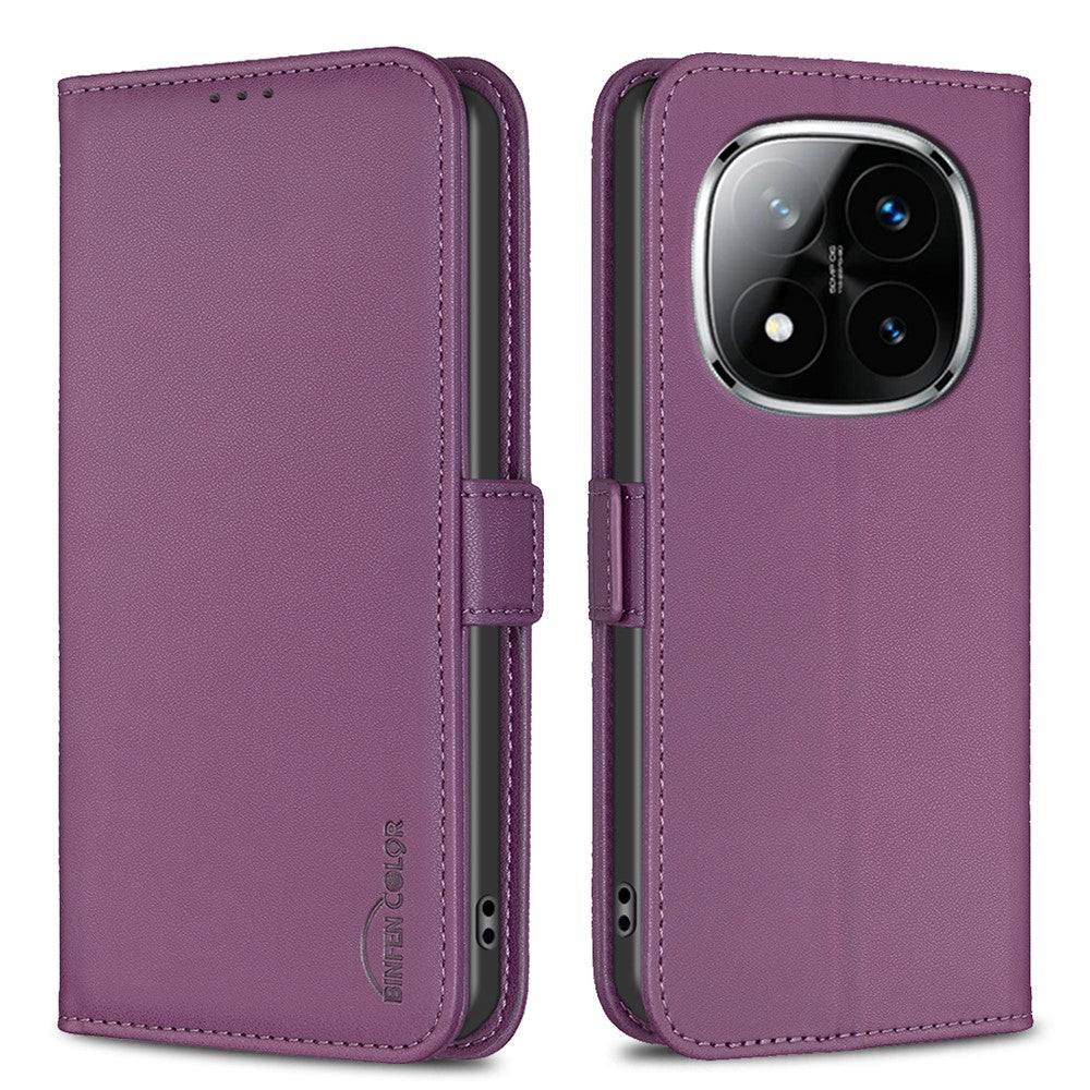 BINFEN COLOR BF31 For Xiaomi Redmi Note 14 Pro+ 5G / Note 14 Pro 5G / Poco X7 5G Case PU Leather Flip Folio Phone Wallet Cover