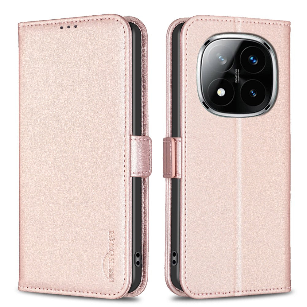 BINFEN COLOR BF31 For Xiaomi Redmi Note 14 Pro+ 5G / Note 14 Pro 5G / Poco X7 5G Case PU Leather Flip Folio Phone Wallet Cover