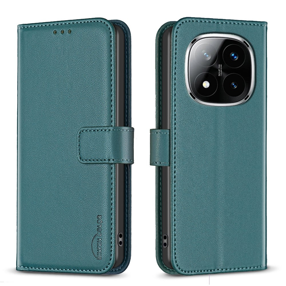 BINFEN COLOR BF17 For Xiaomi Redmi Note 14 Pro+ 5G / Note 14 Pro 5G / Poco X7 5G Case Wallet Folio Flip Leather Cover