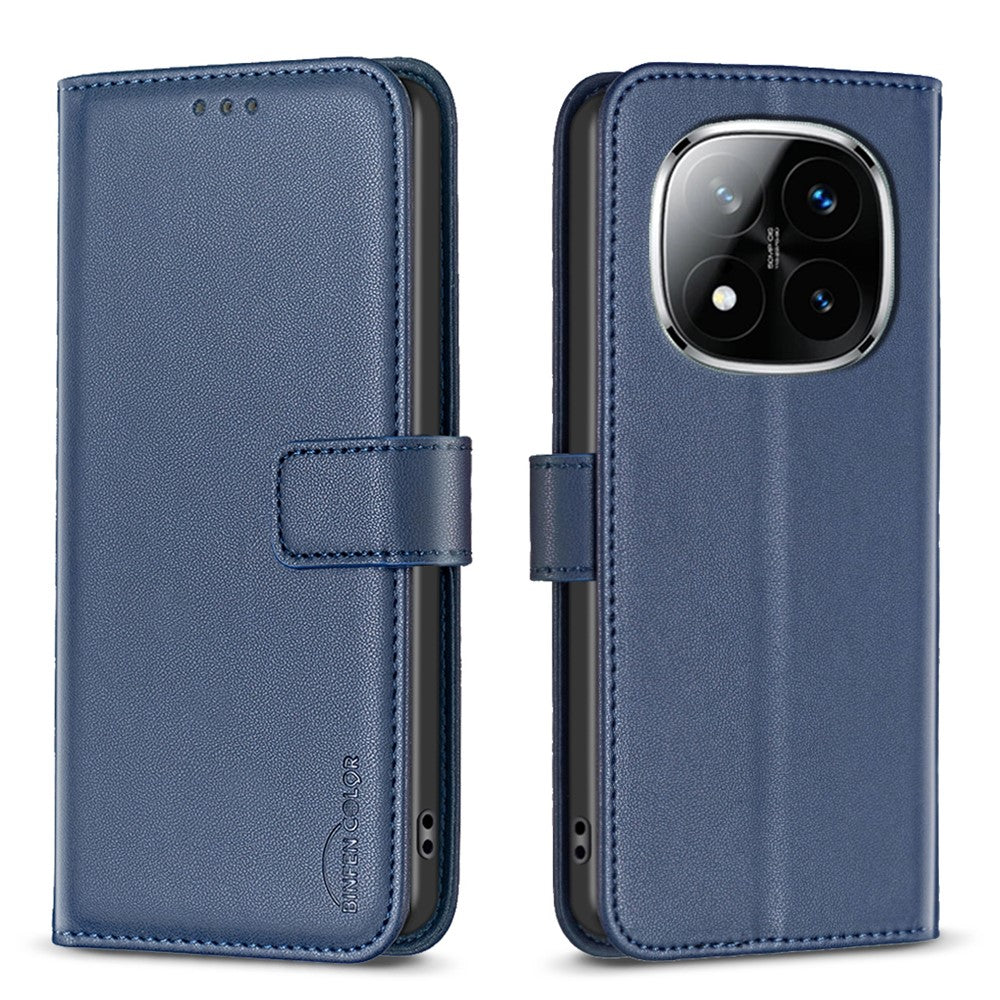 BINFEN COLOR BF17 For Xiaomi Redmi Note 14 Pro+ 5G / Note 14 Pro 5G / Poco X7 5G Case Wallet Folio Flip Leather Cover