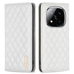 BINFEN COLOR BF Style-16 For Xiaomi Redmi Note 14 Pro+ 5G / Note 14 Pro 5G / Poco X7 5G Case Card Slots Rhombus Leather Cover