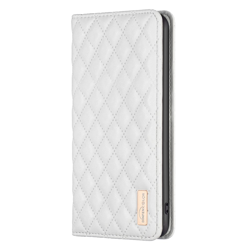 BINFEN COLOR BF Style-16 For Xiaomi Redmi Note 14 Pro+ 5G / Note 14 Pro 5G / Poco X7 5G Case Card Slots Rhombus Leather Cover
