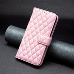 BINFEN COLOR BF Style-14 For Xiaomi Redmi Note 14 Pro+ 5G / Note 14 Pro 5G / Poco X7 5G Case Rhombus Phone Leather Cover Stand