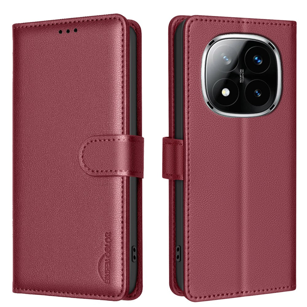BINFEN COLOR BF32 For Xiaomi Redmi Note 14 Pro+ 5G / Note 14 Pro 5G / Poco X7 5G Leather Case Wallet RFID Blocking Phone Cover