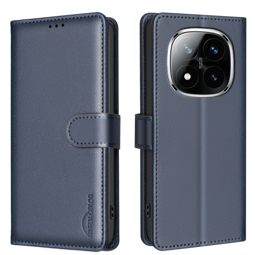 BINFEN COLOR BF32 For Xiaomi Redmi Note 14 Pro+ 5G / Note 14 Pro 5G / Poco X7 5G Leather Case Wallet RFID Blocking Phone Cover