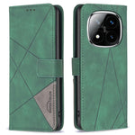 BINFEN COLOR For Xiaomi Redmi Note 14 Pro+ 5G / Note 14 Pro 5G / Poco X7 5G Phone Cases Wallet Stand Geometry Imprint Leather Cover