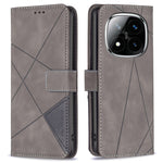 BINFEN COLOR For Xiaomi Redmi Note 14 Pro+ 5G / Note 14 Pro 5G / Poco X7 5G Phone Cases Wallet Stand Geometry Imprint Leather Cover