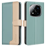 BINFEN COLOR BF33 for Xiaomi Redmi Note 14 Pro+ 5G / Note 14 Pro 5G / Poco X7 5G Leather Case Splicing Color RFID Blocking