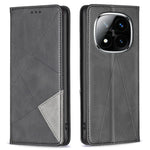 Xiaomi Redmi Note 14 Pro+ 5G / Note 14 Pro 5G / Poco X7 5G-skal med korthållare, geometriskt tryck, läderfodral