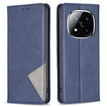 Xiaomi Redmi Note 14 Pro+ 5G / Note 14 Pro 5G / Poco X7 5G-skal med korthållare, geometriskt tryck, läderfodral