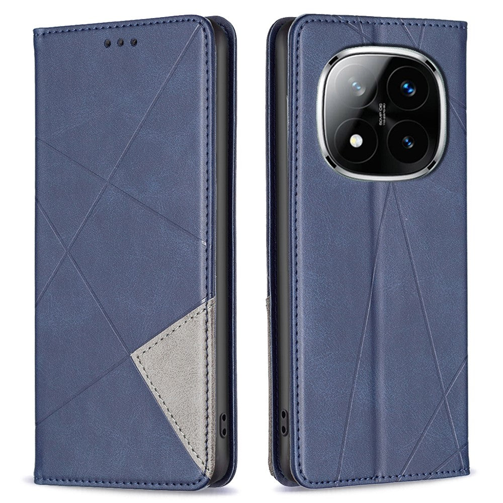 Xiaomi Redmi Note 14 Pro+ 5G / Note 14 Pro 5G / Poco X7 5G-skal med korthållare, geometriskt tryck, läderfodral