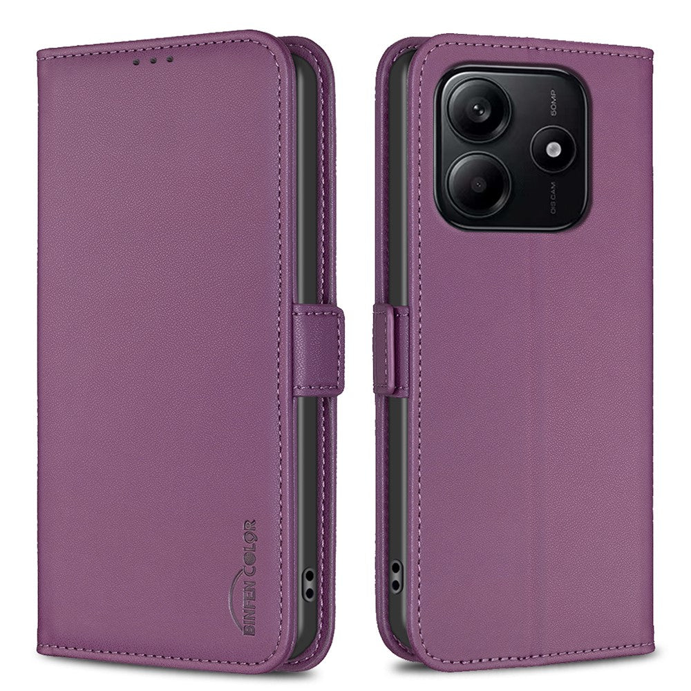 BINFEN COLOR BF31 For Xiaomi Redmi Note 14 5G Case PU Leather Flip Folio Phone Wallet Cover