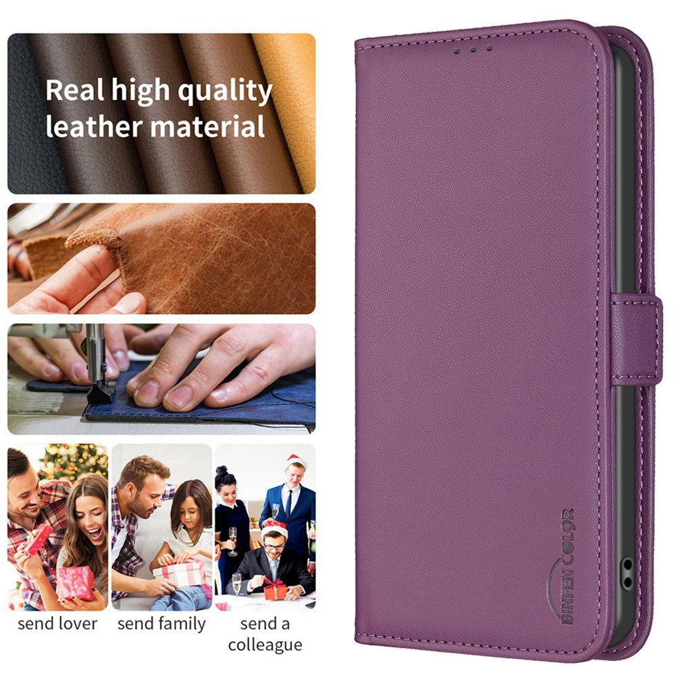 BINFEN COLOR BF31 For Xiaomi Redmi Note 14 5G Case PU Leather Flip Folio Phone Wallet Cover