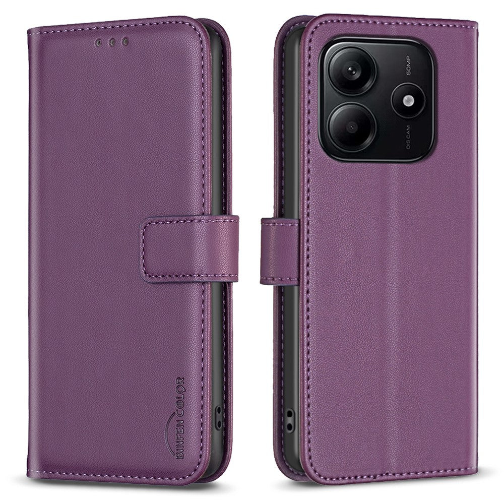 BINFEN COLOR BF17 For Xiaomi Redmi Note 14 5G Case Wallet Folio Flip Leather Cover