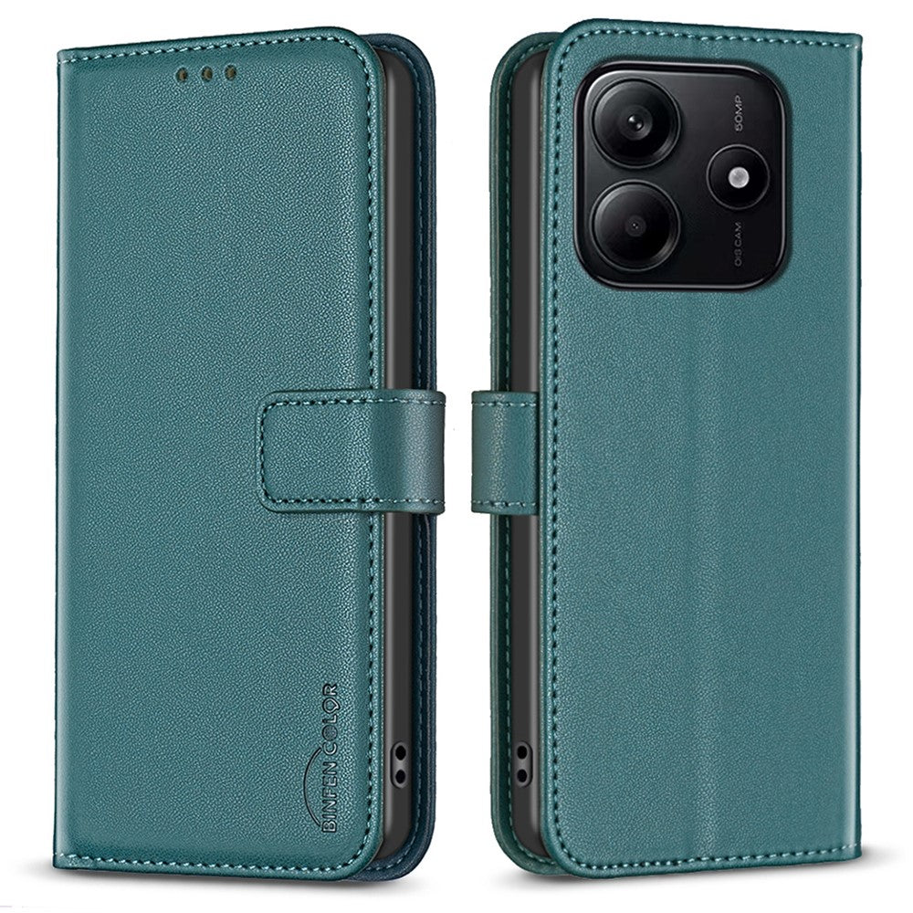 BINFEN COLOR BF17 For Xiaomi Redmi Note 14 5G Case Wallet Folio Flip Leather Cover