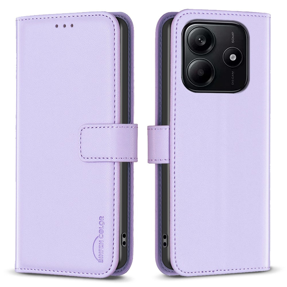 BINFEN COLOR BF17 For Xiaomi Redmi Note 14 5G Case Wallet Folio Flip Leather Cover
