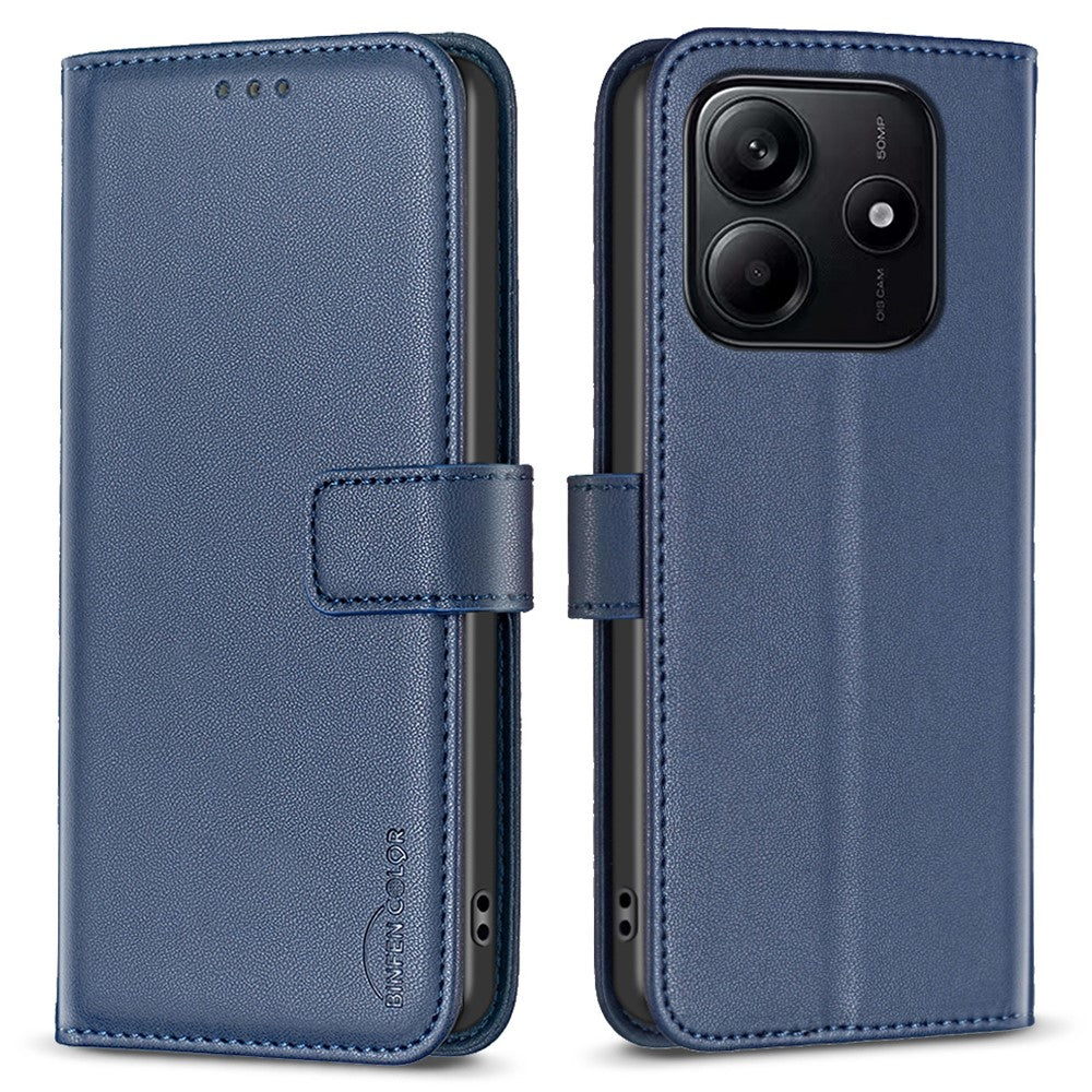 BINFEN COLOR BF17 For Xiaomi Redmi Note 14 5G Case Wallet Folio Flip Leather Cover