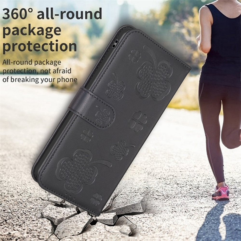 For Xiaomi Redmi Note 14 5G Case Clover Pattern Wallet Stand View Leather Phone Cover