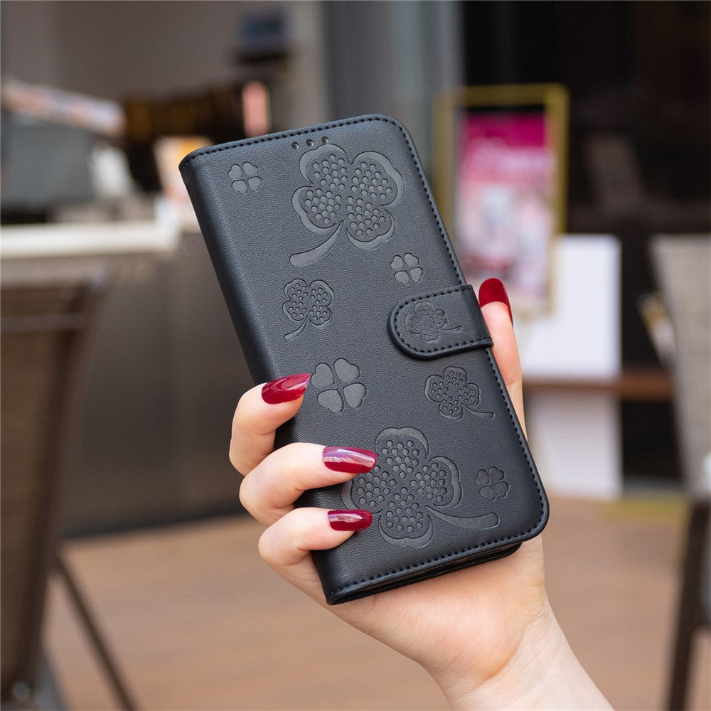 For Xiaomi Redmi Note 14 5G Case Clover Pattern Wallet Stand View Leather Phone Cover