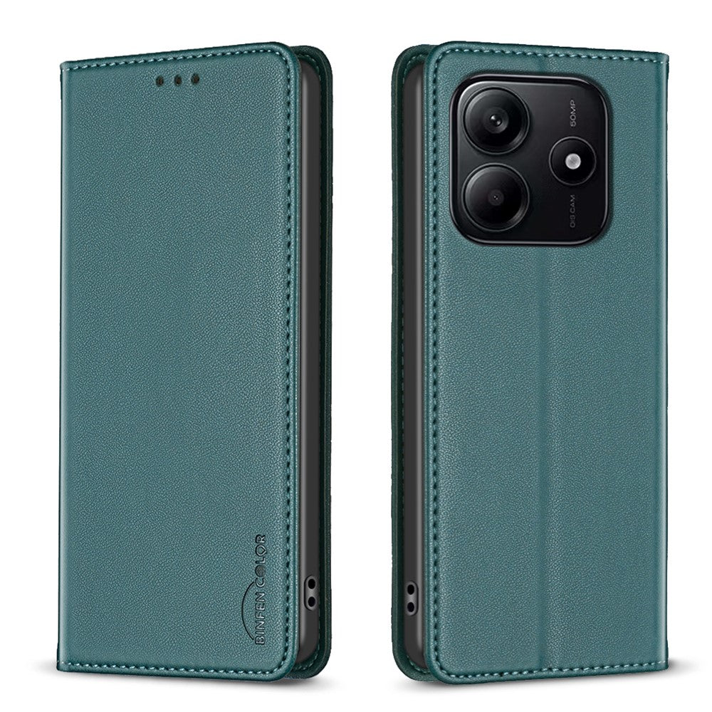 BINFEN COLOR BF18 For Xiaomi Redmi Note 14 5G Leather Case Card Slots Phone Cover