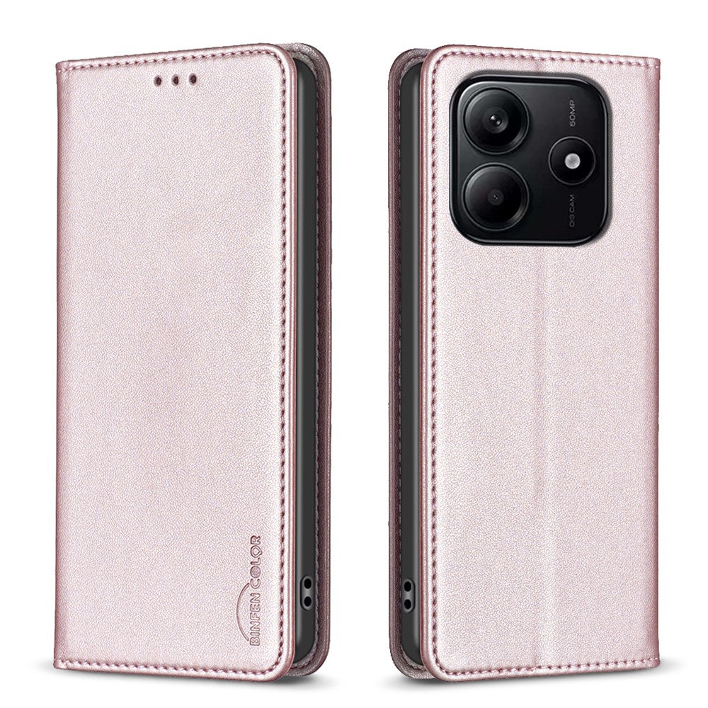 BINFEN COLOR BF18 For Xiaomi Redmi Note 14 5G Leather Case Card Slots Phone Cover