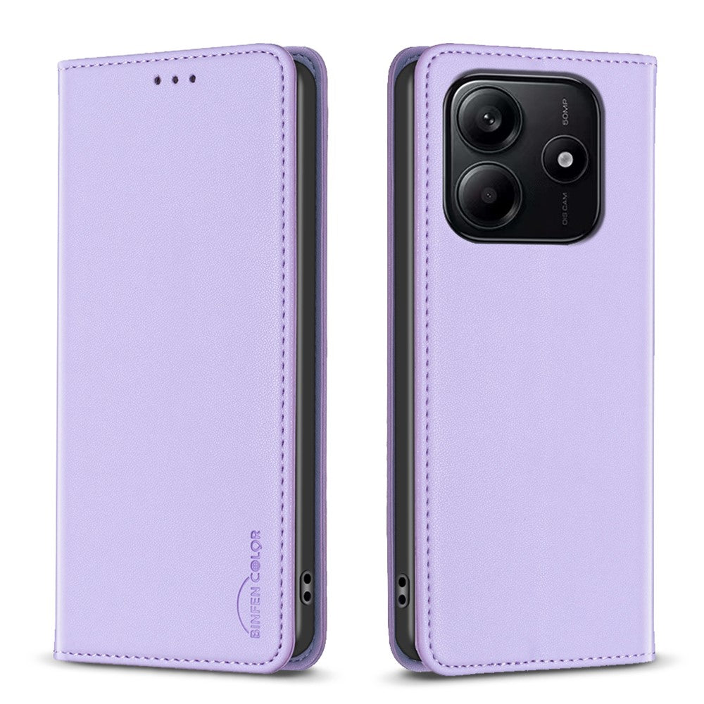 BINFEN COLOR BF18 For Xiaomi Redmi Note 14 5G Leather Case Card Slots Phone Cover