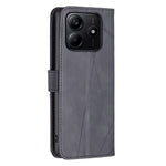 BINFEN COLOR For Xiaomi Redmi Note 14 5G Phone Cases Wallet Stand Geometry Imprint Leather Cover