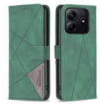BINFEN COLOR For Xiaomi Redmi Note 14 5G Phone Cases Wallet Stand Geometry Imprint Leather Cover