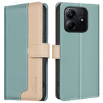 BINFEN COLOR BF33 for Xiaomi Redmi Note 14 5G Leather Case Splicing Color RFID Blocking