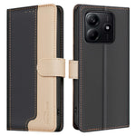 BINFEN COLOR BF33 for Xiaomi Redmi Note 14 5G Leather Case Splicing Color RFID Blocking