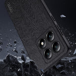 For Xiaomi 14T Case Wood Texture PU Leather Coated PC+TPU Phone Cover