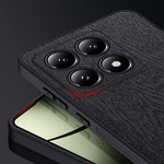 For Xiaomi 14T Pro Case Wood Texture PU Leather Coated PC+TPU Phone Cover