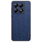 For Xiaomi 14T Pro Case Wood Texture PU Leather Coated PC+TPU Phone Cover