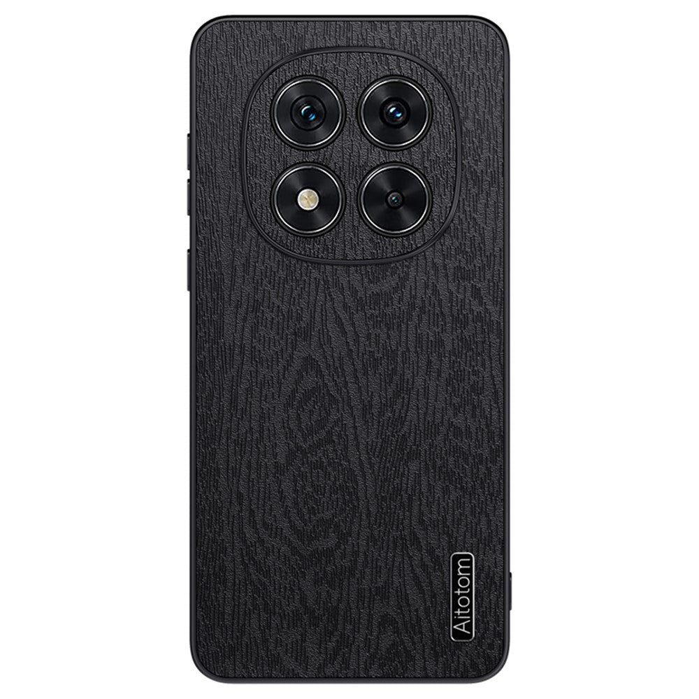 For Xiaomi Redmi Note 14 Pro 5G / Poco X7 5G Case Wood Texture PU Leather Coated PC+TPU Phone Cover